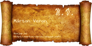 Márton Veron névjegykártya